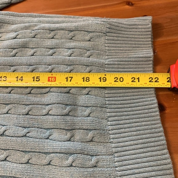 Eddie Bauer 100% Cotton Cable Knit Sweater w Ribbing on Cuffs & Bottom 1/4 Zip - Picture 10 of 14